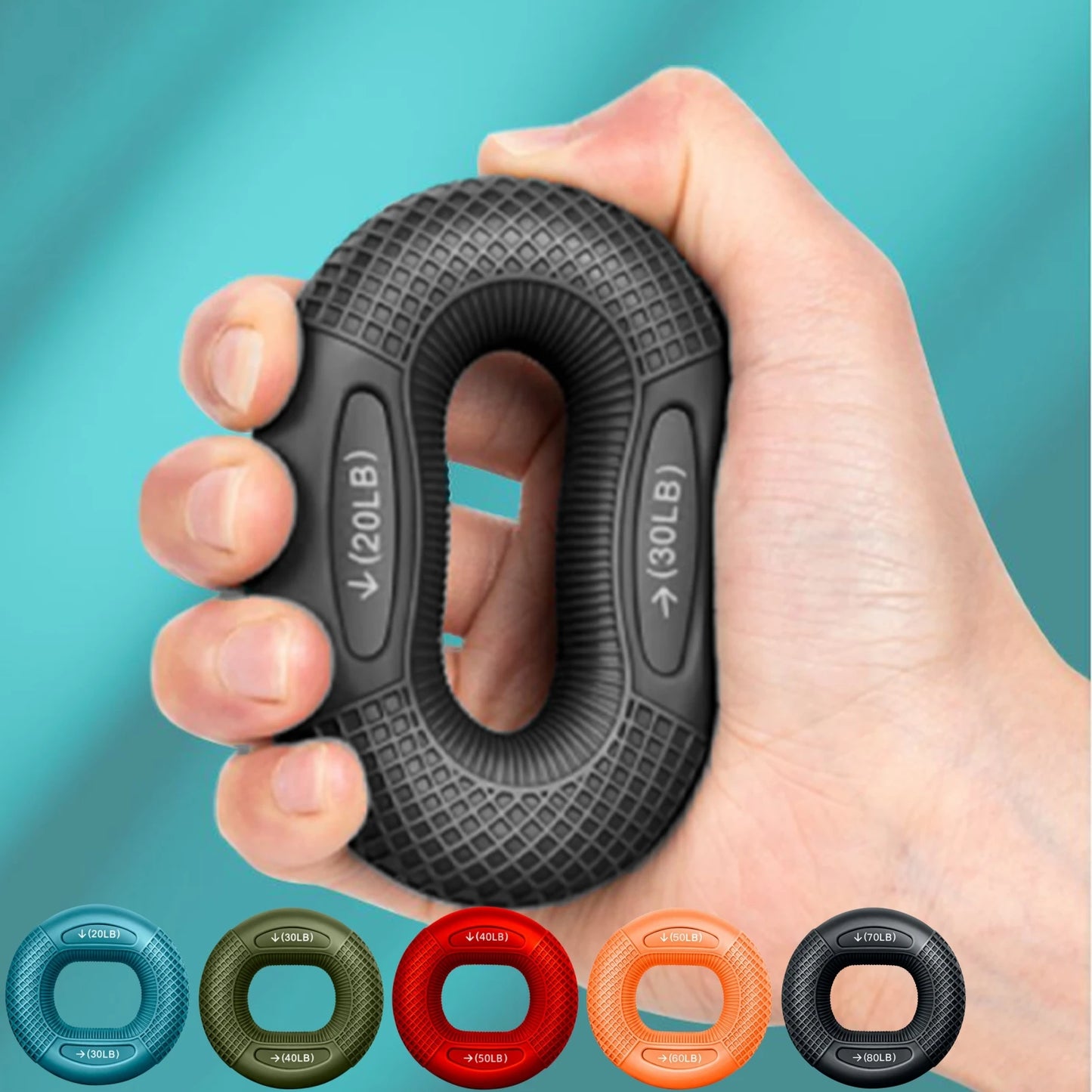 silicone ring hand gripper with multiple colours