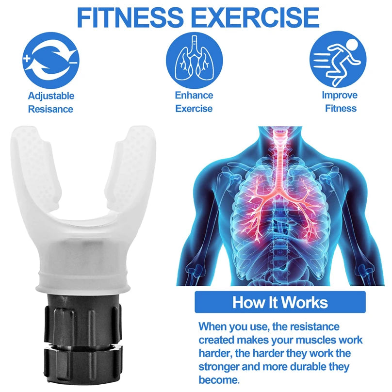 lung trainer to help you train your stamina with adjustable levels of difficulty